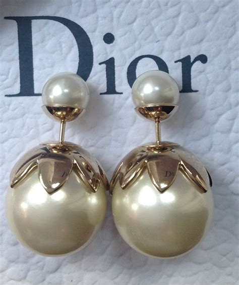 dior double pearl earrings|dior tribal earrings real pearl.